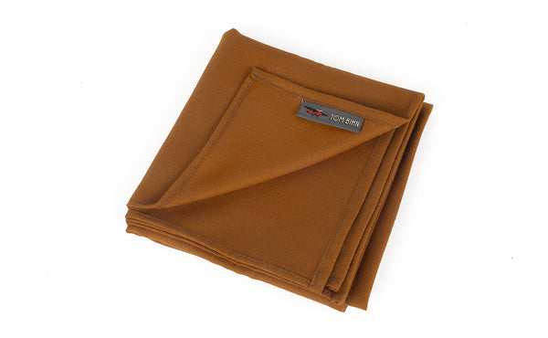 The Shepherd's Wool Utillity Cloth in Ochre (dark orange).
